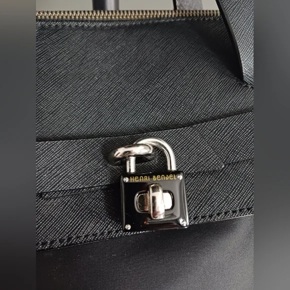 Henri Bendel Jetsetter Black Nylon/ Leather Backpack - Picture 3 of 11